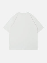 Heart-shaped Embroidery  Print Tee